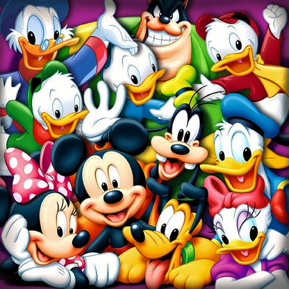 Disney Full 5D Diamond Painting Mickey Minnie Mouse DIY Diamond Embroidery Donald Daisy Duck Wall Decoration Gift Craft Kit