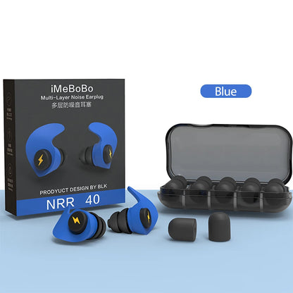 Mini Silicone Ear Plugs Noise Reduction Filter Hear Safety Ear Protector For Study Concert Traveling Soft Foam Sleeping Earplugs