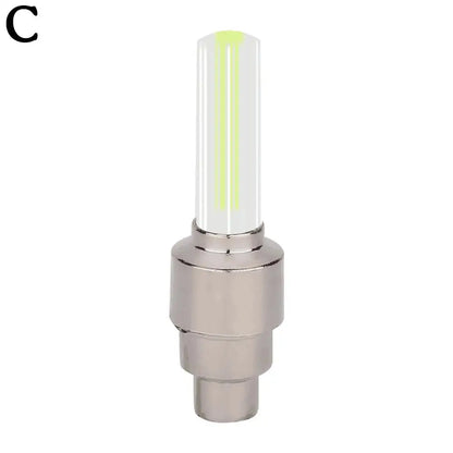 2Pcs Neon Bike Spoke Lights Bicycle LED Light Tire Valve Cap Flashlight Wheel Spoke Lightweight Car Motorcycle Accessories