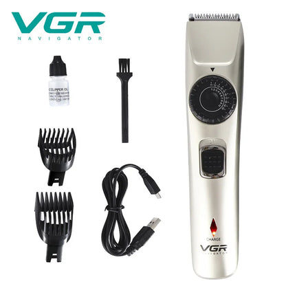 VGR Self-service Hair Clipper Men's Electric Clippers Rechargeable Hair Trimmer for Barber Beard Trimmer 1-20mm Haircut Machine