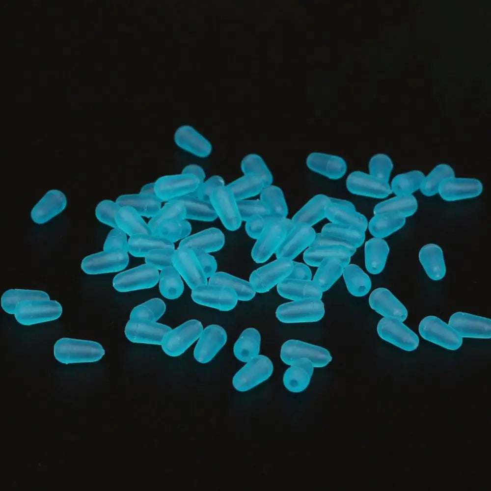100Pcs/lot Rubber Space Beans Sea Carp Fly Fishing Blue Rubber Oval Stopper Fishing Float Fishing Bobber High Quality
