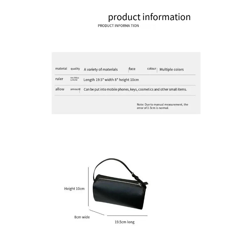 Kendall the same 90s correct version square shoulder armpit small bag pencil bag minimalist mini portable pen holder bag