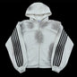 Y2K Cotton Sweatshirt clothes Two Piece streetwear high quality Striped Embroidery Baggy Jeans Net Red Fashion Tide Hoodie Set