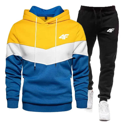 2025 Men's Autumn/Winter Fashion hooded Sweatshirt, fashionable quality, outdoor jogging, fitness, sports and casual set