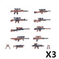 WW2 German Weapon Building Block 98K Two-color Gun US M1911 Soviet RPG Military Soldier Figure Accessories Rifle Pistol Toy C349