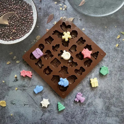 1pc Non-Stick Christmas Chocolate Mold - 25 Cavities for Delicious Xmas Treats Christmas Handicrafts