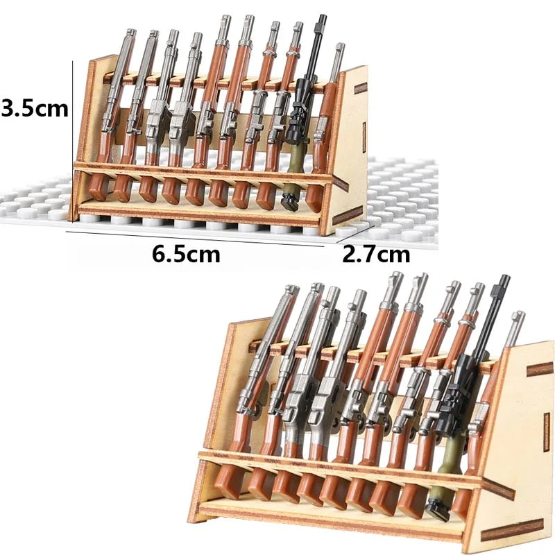 WW2 German Weapon Building Block 98K Two-color Gun US M1911 Soviet RPG Military Soldier Figure Accessories Rifle Pistol Toy C349