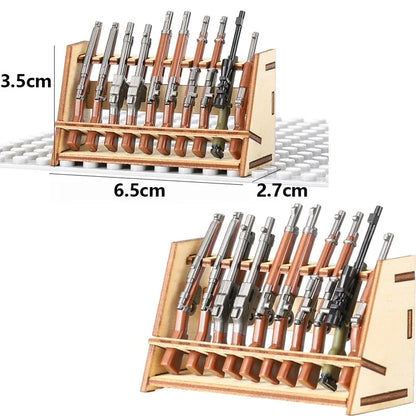 WW2 German Weapon Building Block 98K Two-color Gun US M1911 Soviet RPG Military Soldier Figure Accessories Rifle Pistol Toy C349