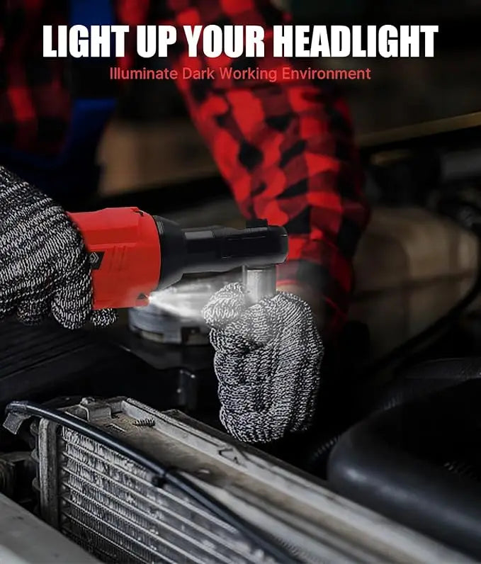 [No battery] Cordless Ratchet Set for 18V Batteries, 60 ft-lbs 400 RPM Variable Speed Trigger Electric Ratchet