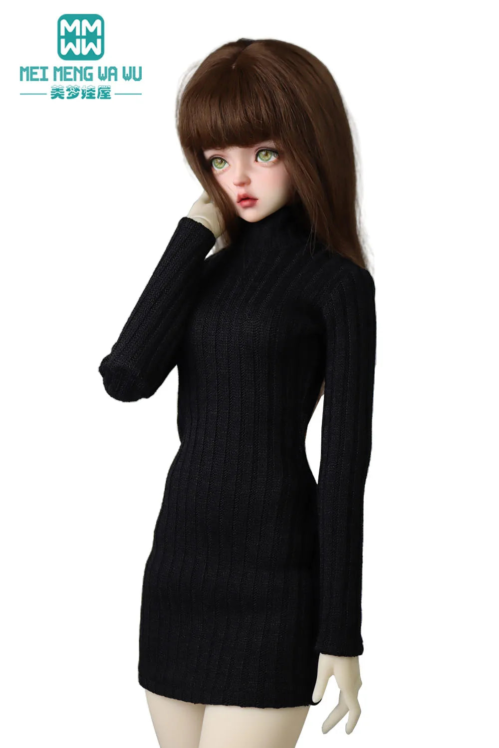 BJD Doll Clothes 60cm 1/3 SD DD Ball joint doll accessories Stylish turtleneck sweater dress girl gift