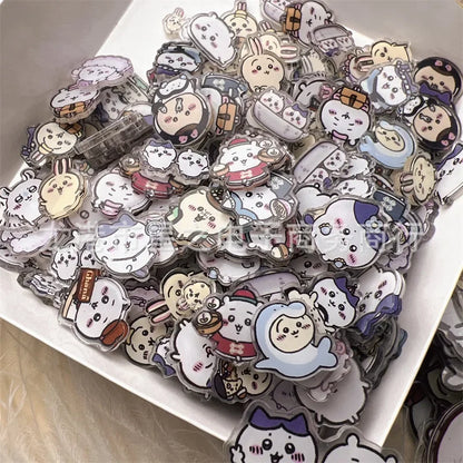 Chiikawa anime peripheral 2cm double-layer acrylic film usagi DIY hair clip decoration keychain Pendant Signboard accessories