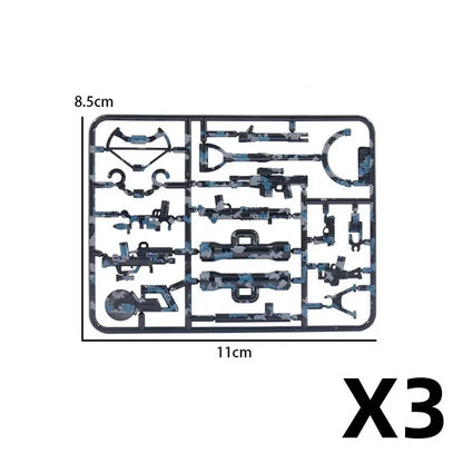 WW2 German Weapon Building Block 98K Two-color Gun US M1911 Soviet RPG Military Soldier Figure Accessories Rifle Pistol Toy C349