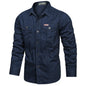 Men's Long Sleeve Casual Cotton Shirts High Quality multi-pocket Camisa Militar Overshirt Brand Clothing Cargo Work Shirts