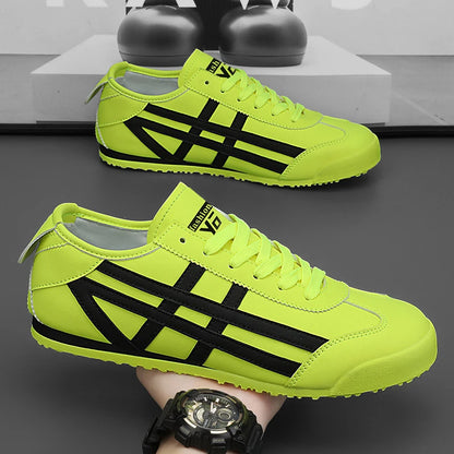 Men's Classic Running Shoes Lace Up Flat Bottom Sports Shoes Soft Sole Walking Shoes Breathable Couple Casual Shoes Tennis Shoes