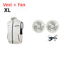 Cooling Vest Ice Fan Vest 3 Gears USB Heat Resistant Air Conditioner Clothes Vest Breathable Wearable Cooling Fan Vest Camping