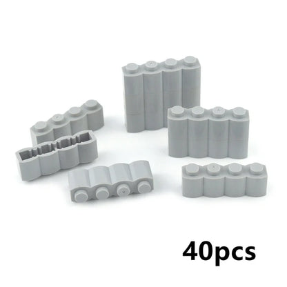DIY Wall Bricks 1x4 1x3 1x2 Dots Thick Building Block Educational Creative House Contruction Toys Compatible With 15533 For Kids