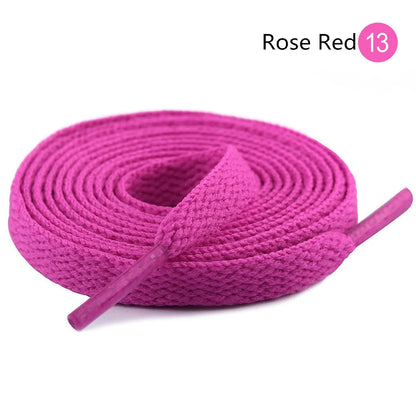 1Pair 8mm Flat Shoelaces Unisex Polyester Black White Shoe Laces Sneakers Canvas Laces Classic Soft Kids Shoestrings 80-120cm