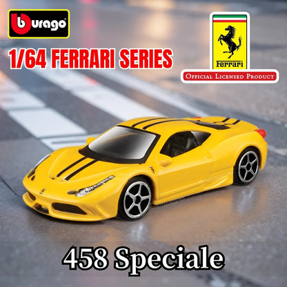 Bburago 1:64 Ferrari 488 Pista Replica Car Model Scale F40 F50 458 296 GTB Enzo Diecast Traffic Miniature Art Figure Kid Boy Toy
