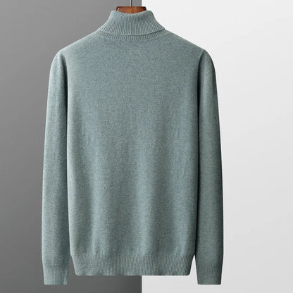 Autumn and winter new 100% merino cashmere sweater men's knitted pullover padded warm neck fashion loose plus size coat