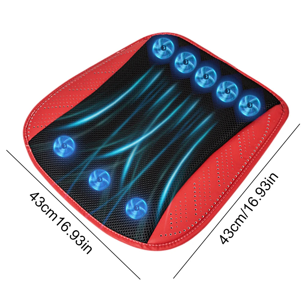 Universal Car Seat Summer Cool Air Seat Cushion With USB Fan Fast Blowing Ventilation Seat Cooling Refrigerated Car Seat