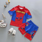 Disney Toddler Baby Boys Clothes Set Aoger Spiderman Print Short Sleeve Tops Elastic Waist Swim Hat Kids 3Pcs Bathing Suit
