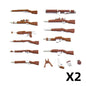 WW2 German Weapon Building Block 98K Two-color Gun US M1911 Soviet RPG Military Soldier Figure Accessories Rifle Pistol Toy C349