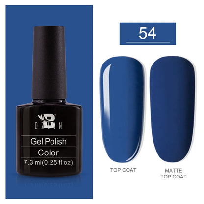 BOZLIN 5ML Color Solid Nail Gel Colorful Painting Nail Art Varnish Semi Permanent Solid Polish UV Nail Gel Top Coat Manicure
