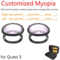 Magnetic Eyeglass Frame for Quest 3 Prescription Lenses Anti Blue Myopia Lens VR Glasses Optics Lens Replacement Accessories