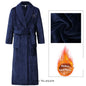 Big Size 3Xl 4Xl Kimono Robe Gown Winter New Men's Homewear Coral Fleece Bathrobe Shower Peignoirs Loose Thicken Nightwear