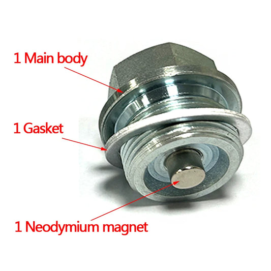 MAGNETIC OIL DRAIN PLUG M24 x 1.5 THREAD for BMW EARLY MANUAL MODELS - silver