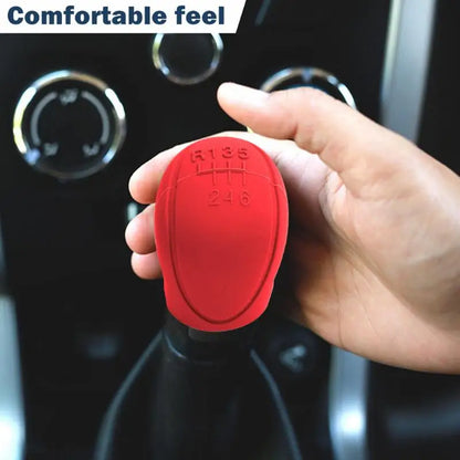 Car Silicone Gear Shift Knob Cover Gear Shift Non-Slip Grip Handle Protective Covers Manual 5 6-speed Car Interior Accessories