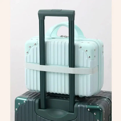 14 inch Mini Women Travel Suitcase Storage Bags Cosmetic Box Hand Luggage Organizer Makeup Case Small Password Box Boarding Case