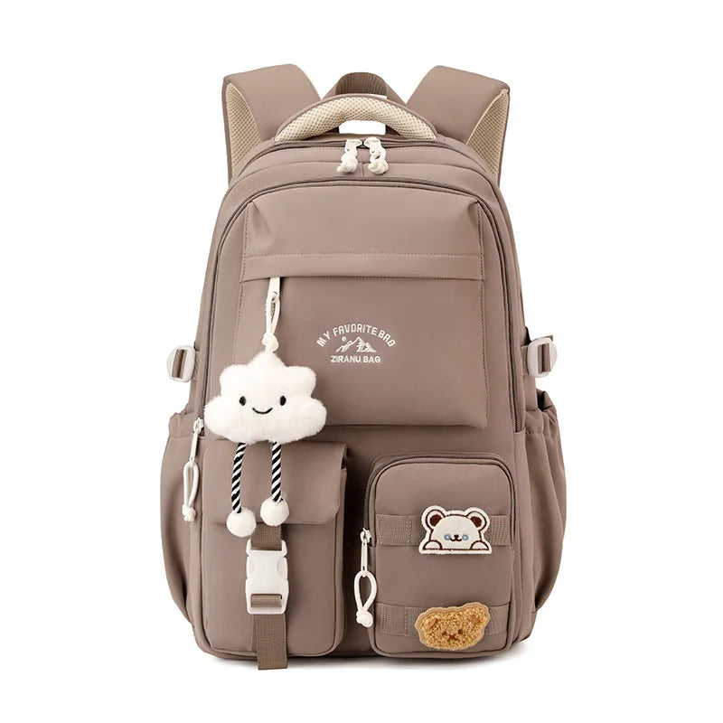 Korean Style Daily Backpack For Women Packsack Waterproof nylon Fabric Travel Backpacks Girls School Bag Teenagers Casual Bags