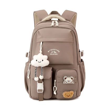 Korean Style Daily Backpack For Women Packsack Waterproof nylon Fabric Travel Backpacks Girls School Bag Teenagers Casual Bags