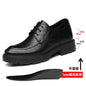 5 8 10 Cm Heel Shoes Men Fashion Casual Cow Leather Men's Dress Shoes British Breathable Groom Platform Wedding Shoes Male