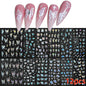 8Pcs Red Heart Nail Stickers 3D Bronzing Silver Gold Heart Shape Star & Moon Metal Totem Nail Slider Self-Adhesive DIY Nail Art*