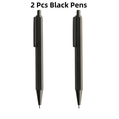 Metal Ballpoint Pens Automatic Ballpoint Pen Refill Black Blue Ink For School Office Stationery Supplies Writing 0.7mm