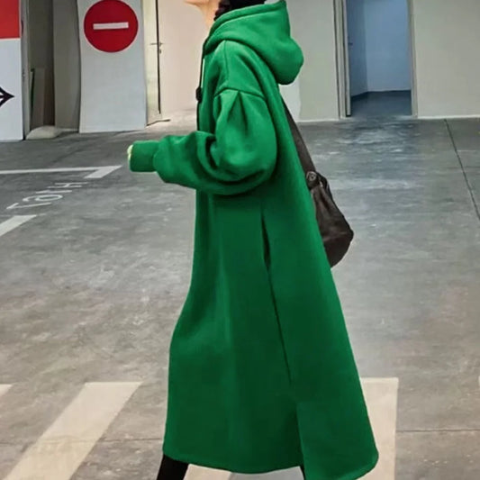 Clothes Women Plus Size Dresses 2024 Trend Hoodie Loose Sweatshirts Woman Tube Dress Midi Dress Long Sleeve Sweater Outerwears