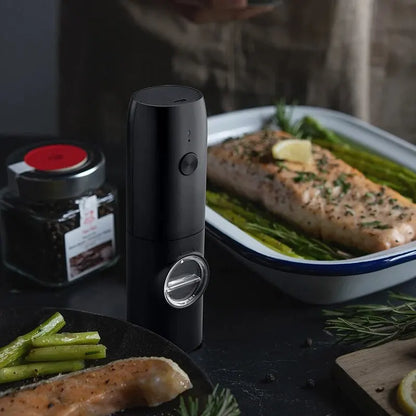 Rechargeable USB Electric Automatic Salt and Pepper Grinder Set Gravity Spice Mill Adjustable Spices Grinder Kitchen Tools