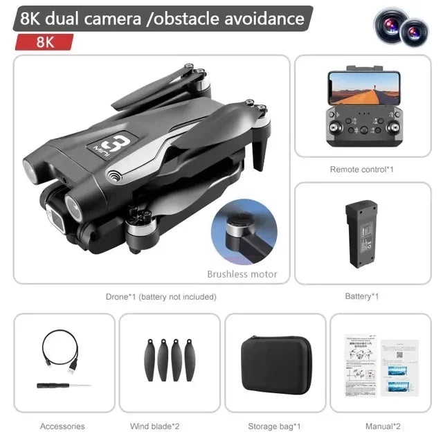 Xiaomi Z908 Pro Max Drone Brushless Motor 8K GPS Professional Dual HD Aerial Photography FPV Obstacle Avoidance Quadrotor