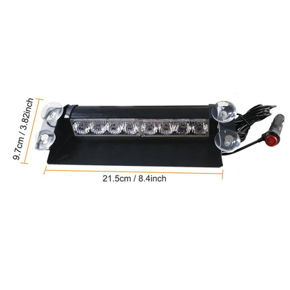 12V Car Flashing Warning Lights LED Police Strobe Lamps DRL Day Running Interior Windshield Suction Truck Automotive Accessories