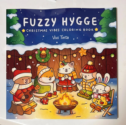 Cartoon Coloring Book For Adults And Teens Featuring Adorable Creatures for Christmas Gifts To Relax In A Cozy Hygge Moment