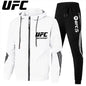 UFC Zipper Hoodie Set Comfortable Breathable Simple Casual Sports Two-Piece SetThin style