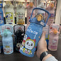 Sanrio Kuromi Water Cup Student Children's Cute Plastic Cup with Lid Straw Cup Straight Drinking Cup Festival Water Cup