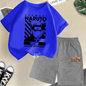 Summer Boys & Girls 100% Cotton T-shirt + Shorts Cartoon Naruto Creative Fashion street casual comfortable kids wear