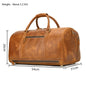 Vintage Men Genuine Leather Travel Bag Travel Tote Big Weekend Bag Man Cowskin Duffle Bag Hand Luggage Male Handbags Large 60cm