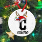 Personalized Christmas Ornament Custom Name Photo Prop Pendant Xmas Party Photography Accessories Ornament Xmas Keepsake Gift
