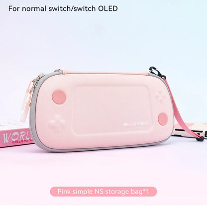 GeekShare Protective Case for Nintendo Switch OLED NS Game Accessories Pink Star 3D Silicone Switch OLED Shell High Quality