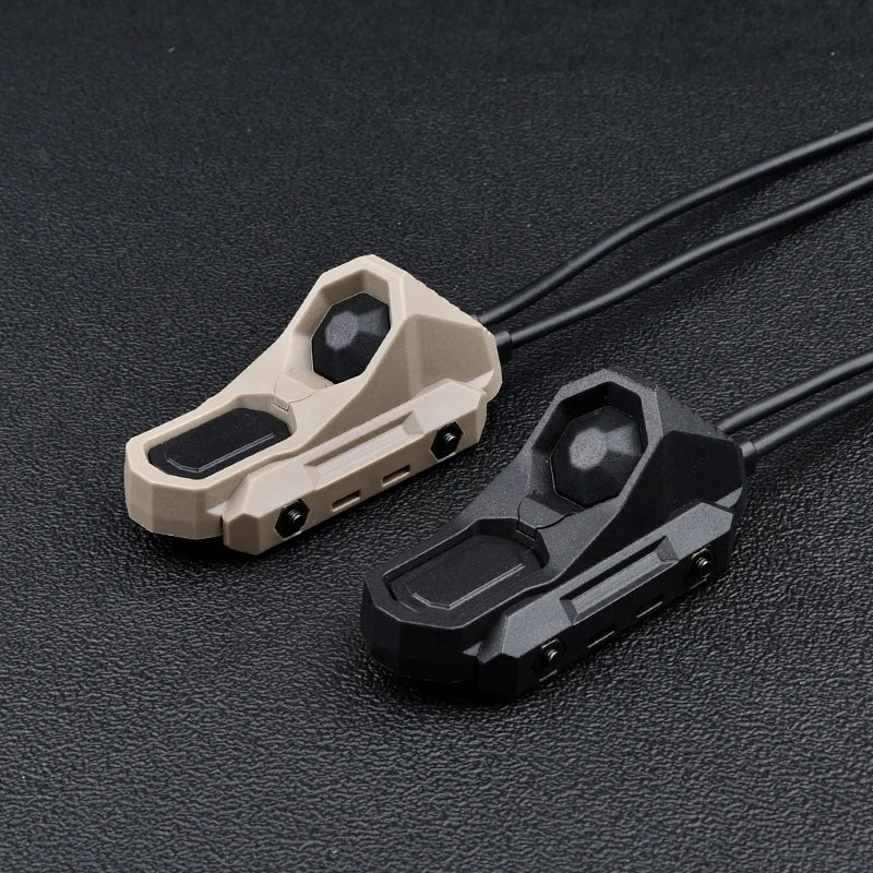 WADSN Airsoft Axon Tactical Dual Function Switch Remote Button M300 M600 SF Plug NGAL PEQ OGL L3 Laser FIT Mlok Keymod 20mm Rail