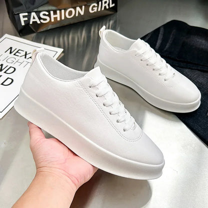 Men's Shoes Spring/Autumn Casual Sports Shoe Lace Up Man Shoe White Sneakers Shoes for Men